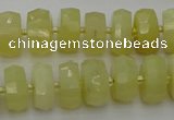 CRB605 15.5 inches 6*10mm faceted rondelle yellow opal beads