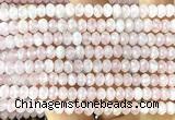 CRB6100 15 inches 4*6mm faceted rondelle rose quartz beads