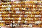 CRB6111 15 inches 4*6mm faceted rondelle red agate beads