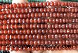CRB6112 15 inches 4*6mm faceted rondelle red agate beads