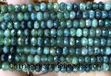 CRB6115 15 inches 4*6mm faceted rondelle moss agate beads