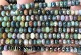 CRB6116 15 inches 4*6mm faceted rondelle Indian agate beads