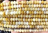 CRB6126 15 inches 4*6mm faceted rondelle yellow jade beads