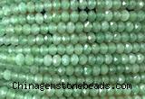CRB6129 15 inches 4*6mm faceted rondelle green aventurine jade beads
