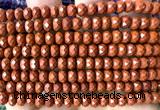CRB6136 15 inches 4*6mm faceted rondelle red jasper beads