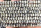 CRB6141 15 inches 4*6mm faceted rondelle dalmatian jasper beads
