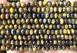 CRB6150 15 inches 4*6mm faceted rondelle yellow tiger eye beads