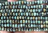 CRB6158 15 inches 4*6mm faceted rondelle African turquoise beads