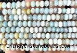 CRB6160 15 inches 4*6mm faceted rondelle colorful amazonite beads