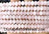 CRB6201 15 inches 5*8mm faceted rondelle rose quartz beads