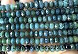 CRB6217 15 inches 5*8mm faceted rondelle moss agate beads