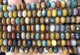 CRB6218 15 inches 5*8mm faceted rondelle ocean agate beads