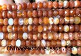 CRB6222 15 inches 5*8mm faceted rondelle red agate beads