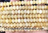 CRB6233 15 inches 5*8mm faceted rondelle yellow jade beads
