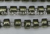 CRB624 15.5 inches 5*8mm tyre pyrite gemstone beads