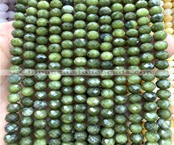 CRB6244 15 inches 5*8mm faceted rondelle China jade beads