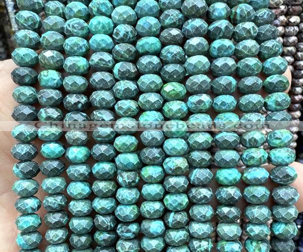 CRB6245 15 inches 5*8mm faceted rondelle dyed jade beads
