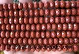 CRB6252 15 inches 5*8mm faceted rondelle red jasper beads