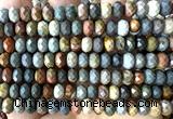 CRB6258 15 inches 5*8mm faceted rondelle American picture jasper beads