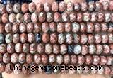 CRB6266 15 inches 5*8mm faceted rondelle red sesame jasper beads