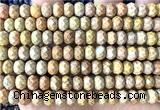 CRB6267 15 inches 5*8mm faceted rondelle orange jasper beads