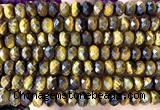 CRB6275 15 inches 5*8mm faceted rondelle yellow tiger eye beads