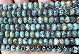 CRB6283 15 inches 5*8mm faceted rondelle African turquoise beads