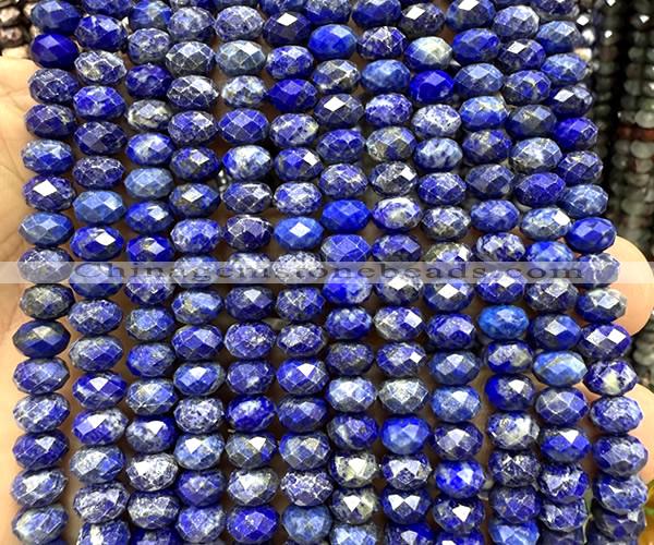 CRB6288 15 inches 5*8mm faceted rondelle lapis lazuli beads