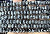 CRB6292 15 inches 5*8mm faceted rondelle black labradorite beads