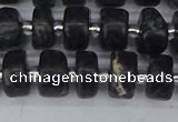 CRB631 15.5 inches 5*8mm tyre charoite gemstone beads