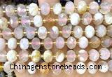CRB6310 15 inches 6*10mm faceted rondelle sakura agate beads