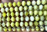 CRB6336 15 inches 6*10mm faceted rondelle butter jade beads