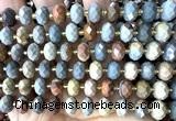 CRB6347 15 inches 6*10mm faceted rondelle American picture jasper beads
