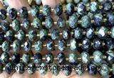 CRB6349 15 inches 6*10mm faceted rondelle kambaba jasper beads