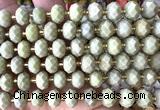 CRB6350 15 inches 6*10mm faceted rondelle Alashan jasper beads