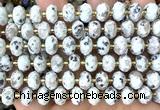 CRB6351 15 inches 6*10mm faceted rondelle sesame jasper beads