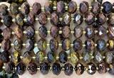 CRB6365 15 inches 6*10mm faceted rondelle red tiger eye beads
