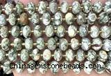 CRB6370 15 inches 6*10mm faceted rondelle rhyolite beads