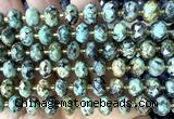 CRB6371 15 inches 6*10mm faceted rondelle African turquoise beads