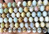 CRB6373 15 inches 6*10mm faceted rondelle amazonite beads