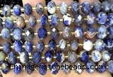 CRB6375 15 inches 6*10mm faceted rondelle sodalite beads