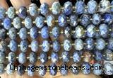 CRB6376 15 inches 6*10mm faceted rondelle sunset dumortierite beads