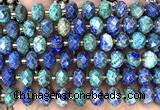 CRB6379 15 inches 6*10mm faceted rondelle chrysocolla beads