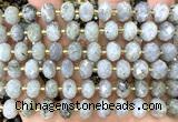 CRB6381 15 inches 6*10mm faceted rondelle labradorite beads