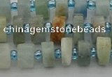 CRB645 15.5 inches 5*8mm tyre aquamarine gemstone beads