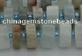 CRB647 15.5 inches 6*12mm tyre aquamarine gemstone beads