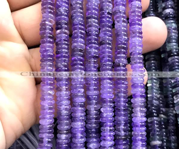 CRB6502 15 inches 2*6mm rondelle amethyst gemstone beads