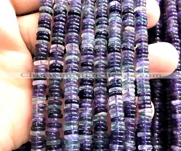 CRB6504 15 inches 2*6mm rondelle fluorite gemstone beads