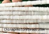 CRB6510 15 inches 2*6mm rondelle white jade beads wholesale