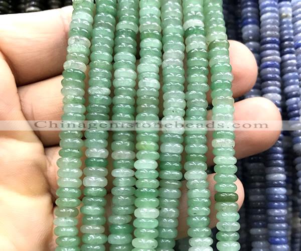 CRB6517 15 inches 2*6mm rondelle green aventurine jade beads